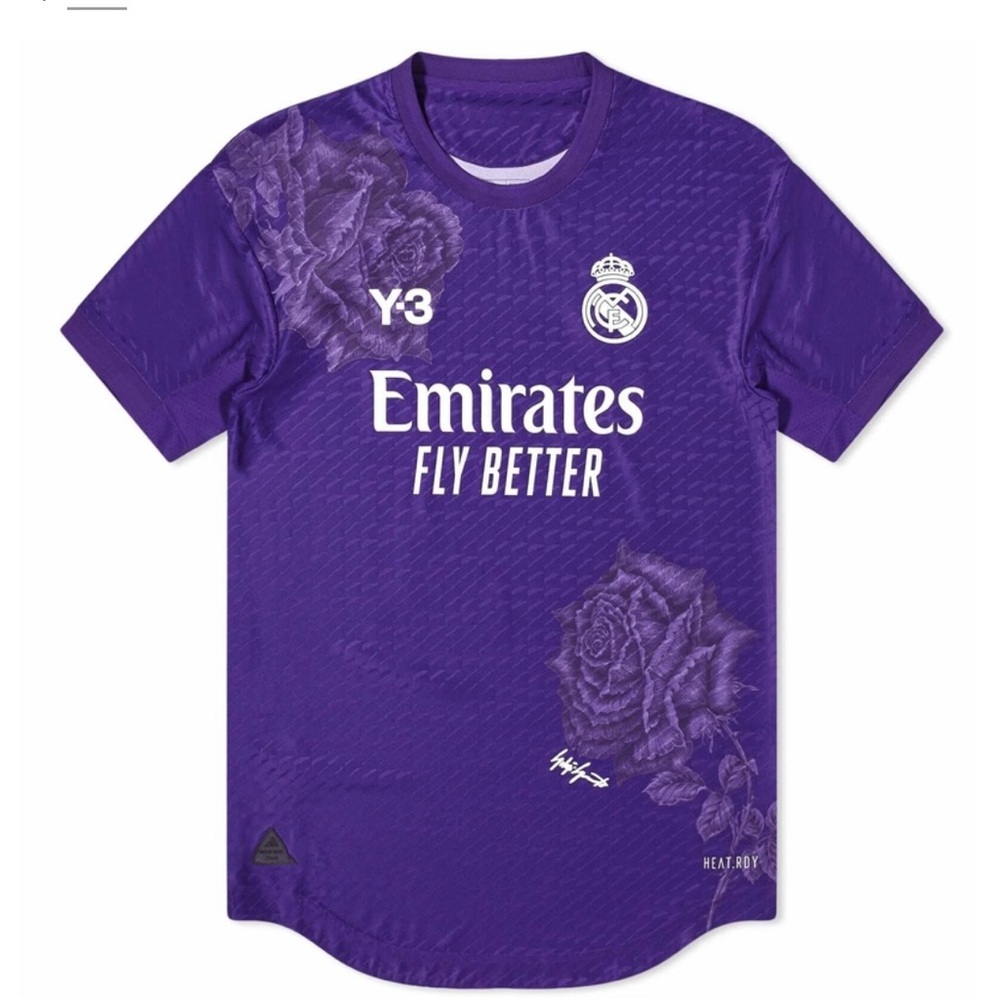 X SOLD X Real Madrid Adidas x Y-3 Purple Floral Football Jersey
